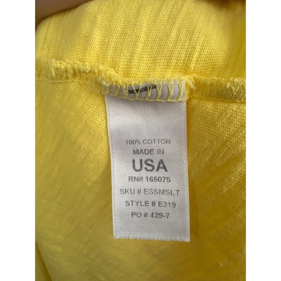 Women’s Fresh Produce 2X Bright Yellow Cotton T-Shirt - Picture 4 of 5